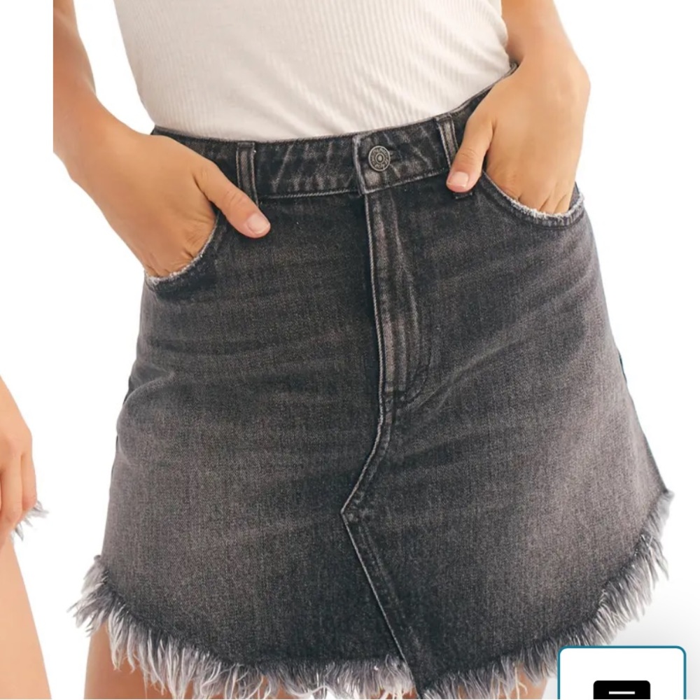 Free People Bailey Denim Miniskirt